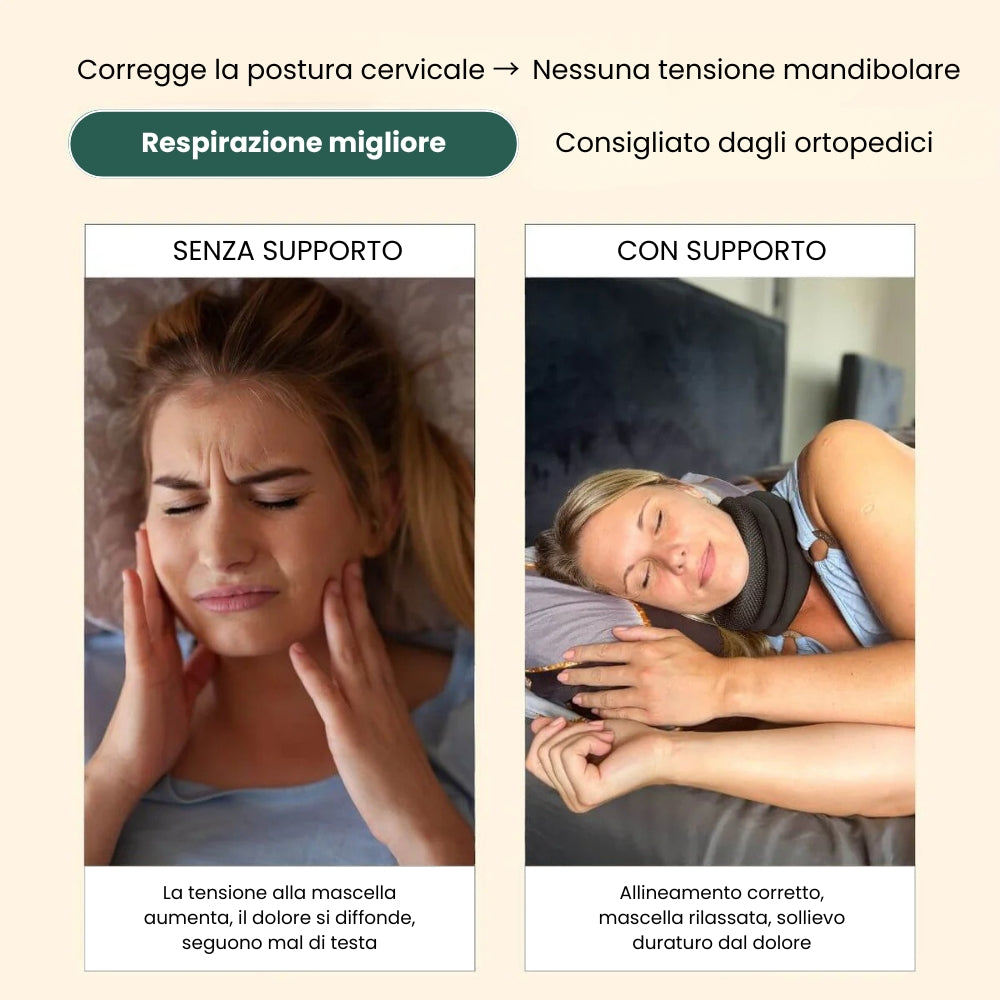 Supporto ortopedico per dolore mandibolare