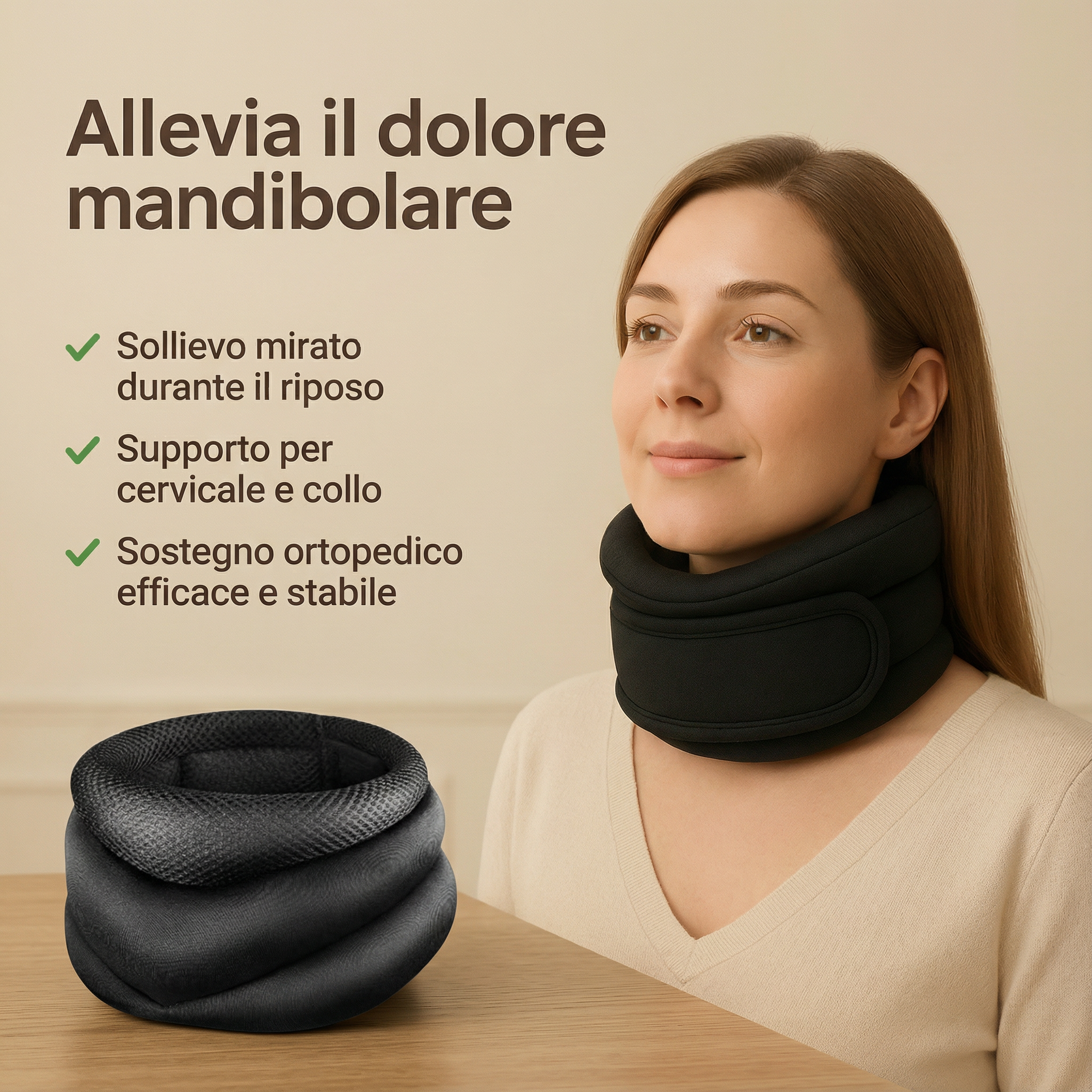 Supporto ortopedico per dolore mandibolare